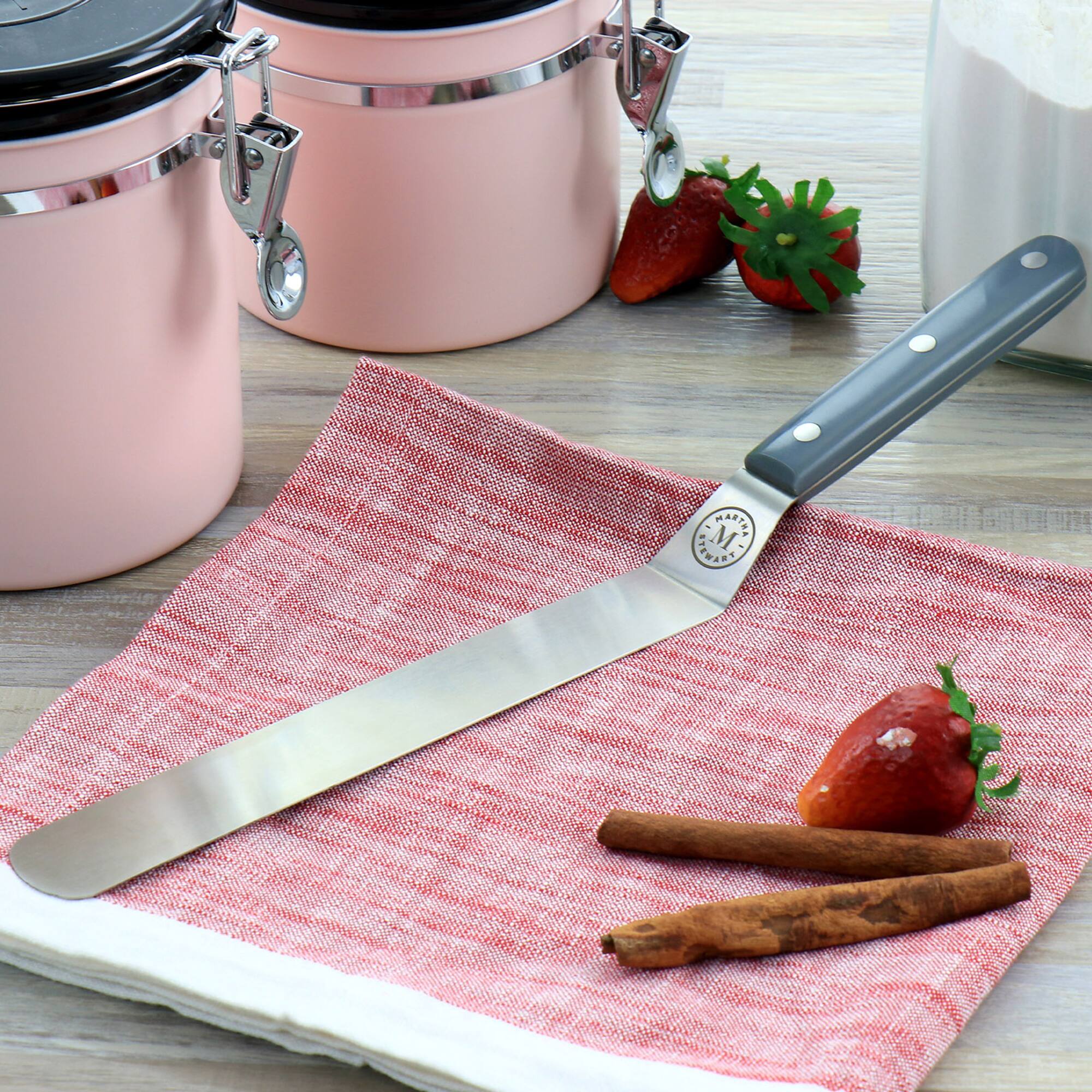 Martha Stewart Willerton Long Gray Stainless Steel Offset Spreader